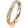 Ring 18 Karat Gelb-/Weissgold 3.0 mm kreismatt 1 Brillant G vs 0,025ct