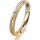 Ring 18 Karat Gelb-/Weissgold 3.0 mm kristallmatt 1 Brillant G vs 0,025ct