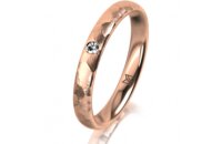 Ring 14 Karat Rotgold 3.0 mm diamantmatt 1 Brillant G vs...