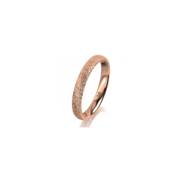 Ring 18 Karat Rotgold 3.0 mm kristallmatt