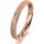 Ring 18 Karat Rotgold 3.0 mm kristallmatt 1 Brillant G vs 0,025ct