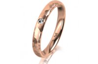 Ring 18 Karat Rotgold 3.0 mm diamantmatt 1 Brillant G vs...