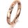 Ring 18 Karat Rotgold 3.0 mm diamantmatt 1 Brillant G vs 0,025ct