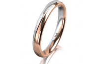 Ring 14 Karat Rot-/Weissgold 3.0 mm poliert