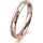 Ring 14 Karat Rot-/Weissgold 3.0 mm diamantmatt