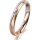 Ring 14 Karat Rot-/Weissgold 3.0 mm sandmatt 1 Brillant G vs 0,025ct