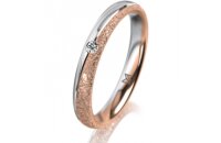 Ring 14 Karat Rot-/Weissgold 3.0 mm kristallmatt 1...