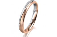 Ring 18 Karat Rot-/Weissgold 3.0 mm sandmatt