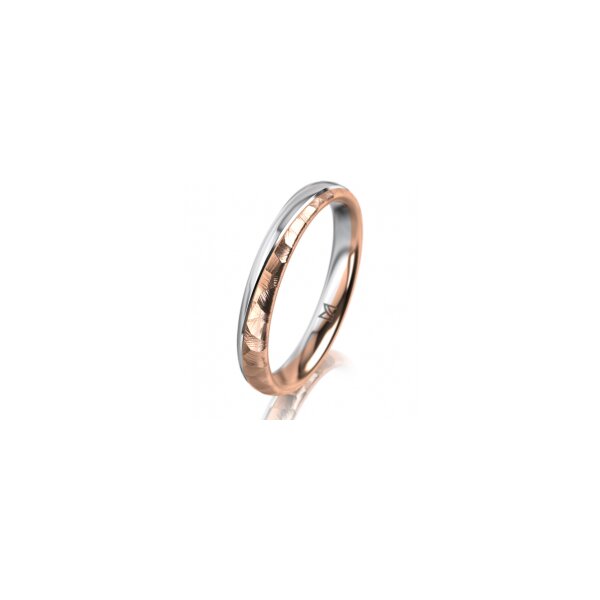 Ring 18 Karat Rot-/Weissgold 3.0 mm diamantmatt