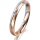 Ring 18 Karat Rot-/Weissgold 3.0 mm l&auml;ngsmatt 1 Brillant G vs 0,025ct