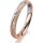Ring 18 Karat Rot-/Weissgold 3.0 mm kristallmatt 1 Brillant G vs 0,025ct