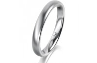 Ring 14 Karat Weissgold 3.0 mm l&auml;ngsmatt