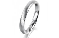 Ring 14 Karat Weissgold 3.0 mm sandmatt