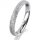 Ring 14 Karat Weissgold 3.0 mm kristallmatt