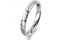 Ring 14 Karat Weissgold 3.0 mm diamantmatt