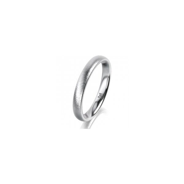 Ring 18 Karat Weissgold 3.0 mm sandmatt