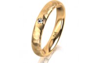 Ring 14 Karat Gelbgold 3.5 mm diamantmatt 1 Brillant G vs...