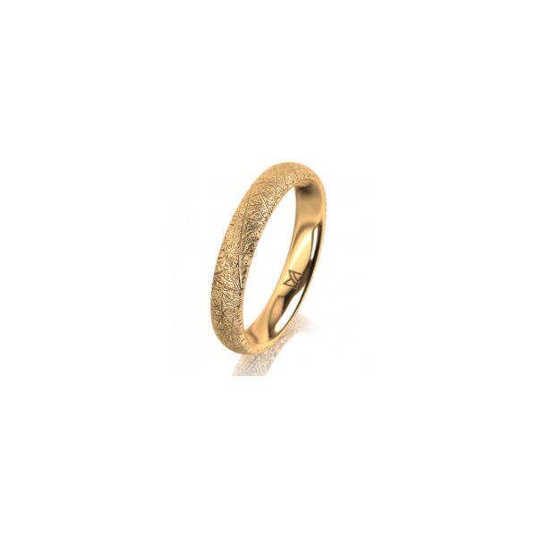 Ring 18 Karat Gelbgold 3.5 mm kristallmatt