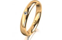 Ring 18 Karat Gelbgold 3.5 mm poliert 1 Brillant G vs...