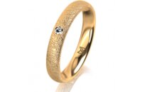 Ring 18 Karat Gelbgold 3.5 mm kreismatt 1 Brillant G vs...