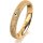 Ring 18 Karat Gelbgold 3.5 mm kristallmatt 1 Brillant G vs 0,025ct