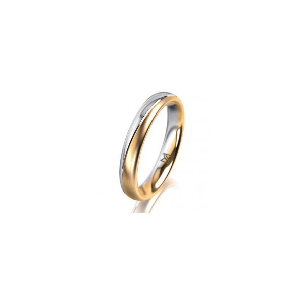 Ring 14 Karat Gelb-/Weissgold 3.5 mm l&auml;ngsmatt