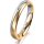 Ring 14 Karat Gelb-/Weissgold 3.5 mm längsmatt