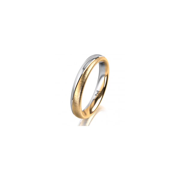 Ring 14 Karat Gelb-/Weissgold 3.5 mm sandmatt