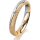 Ring 14 Karat Gelb-/Weissgold 3.5 mm kreismatt 1 Brillant G vs 0,025ct