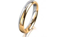 Ring 18 Karat Gelb-/Weissgold 3.5 mm poliert