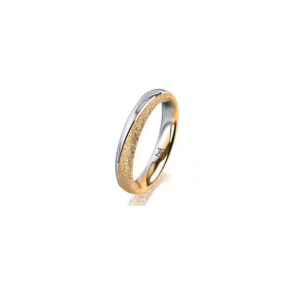 Ring 18 Karat Gelb-/Weissgold 3.5 mm kreismatt