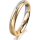 Ring 18 Karat Gelb-/Weissgold 3.5 mm sandmatt