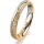 Ring 18 Karat Gelb-/Weissgold 3.5 mm kristallmatt