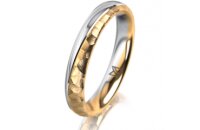Ring 18 Karat Gelb-/Weissgold 3.5 mm diamantmatt