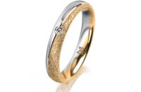 Ring 18 Karat Gelb-/Weissgold 3.5 mm kristallmatt 1...