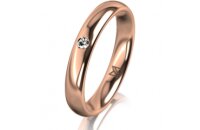 Ring 14 Karat Rotgold 3.5 mm poliert 1 Brillant G vs 0,025ct