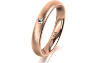 Ring 14 Karat Rotgold 3.5 mm sandmatt 1 Brillant G vs...