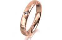 Ring 14 Karat Rotgold 3.5 mm diamantmatt 1 Brillant G vs...