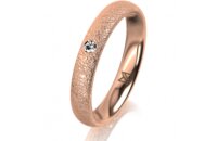 Ring 18 Karat Rotgold 3.5 mm kreismatt 1 Brillant G vs...