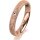 Ring 18 Karat Rotgold 3.5 mm kristallmatt 1 Brillant G vs 0,025ct