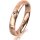 Ring 18 Karat Rotgold 3.5 mm diamantmatt 1 Brillant G vs 0,025ct