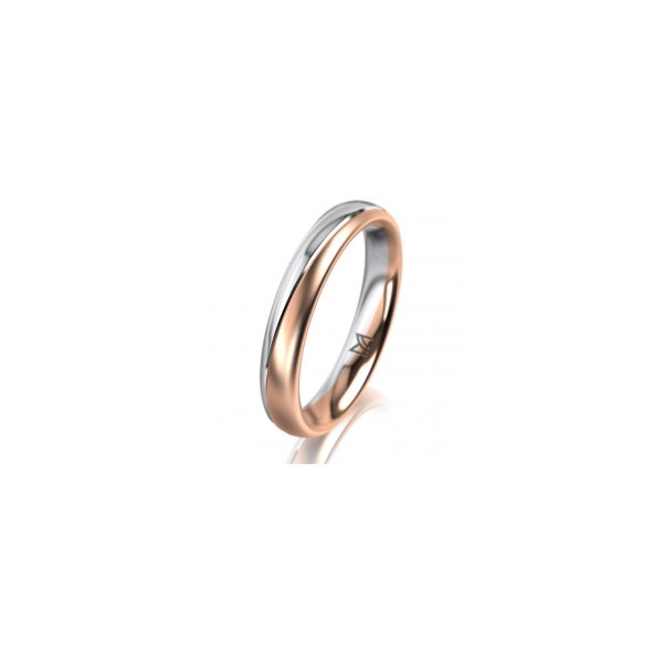 Ring 14 Karat Rot-/Weissgold 3.5 mm l&auml;ngsmatt