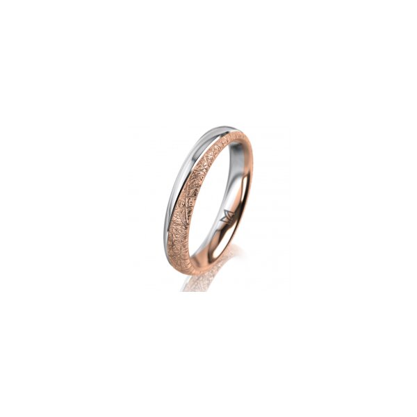 Ring 14 Karat Rot-/Weissgold 3.5 mm kristallmatt
