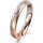 Ring 14 Karat Rot-/Weissgold 3.5 mm l&auml;ngsmatt 1 Brillant G vs 0,025ct