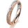Ring 14 Karat Rot-/Weissgold 3.5 mm kristallmatt 1 Brillant G vs 0,025ct