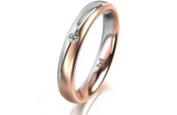 Ring 18 Karat Rot-/Weissgold 3.5 mm l&auml;ngsmatt 1...