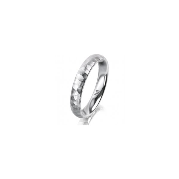 Ring 14 Karat Weissgold 3.5 mm diamantmatt