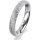 Ring 18 Karat Weissgold 3.5 mm kristallmatt