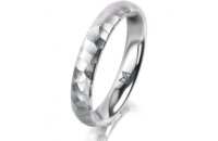 Ring 18 Karat Weissgold 3.5 mm diamantmatt