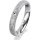 Ring 18 Karat Weissgold 3.5 mm kristallmatt 1 Brillant G vs 0,025ct